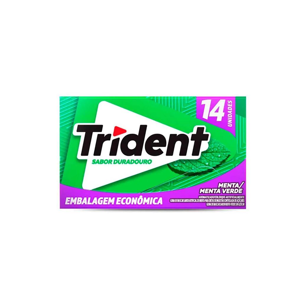 Goma de Mascar Trident Menta Verde Sem Açúcar 25,2g