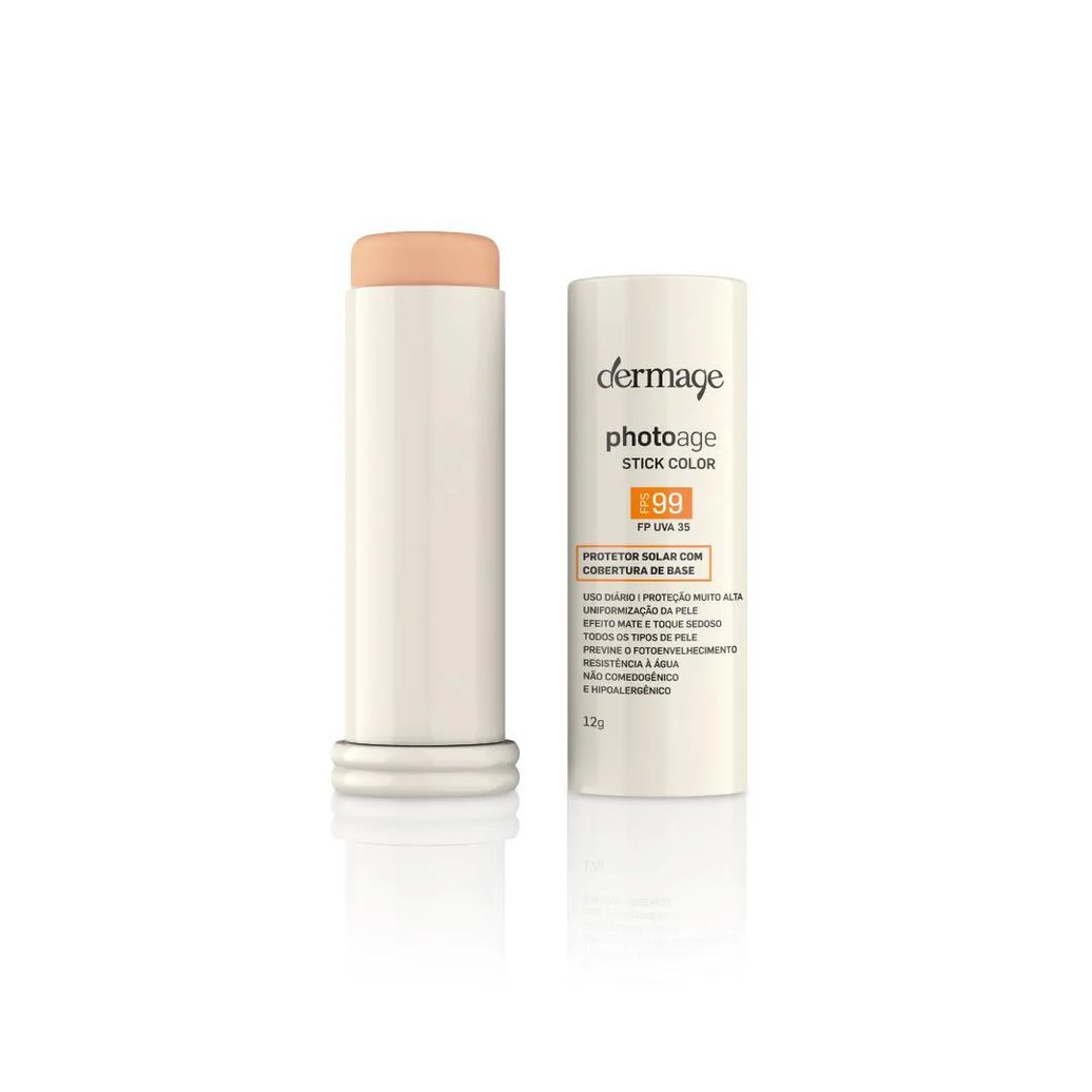 Protetor Solar Facial em Bastão Dermage Photoage Color FPS 99 Bege Claro 12g