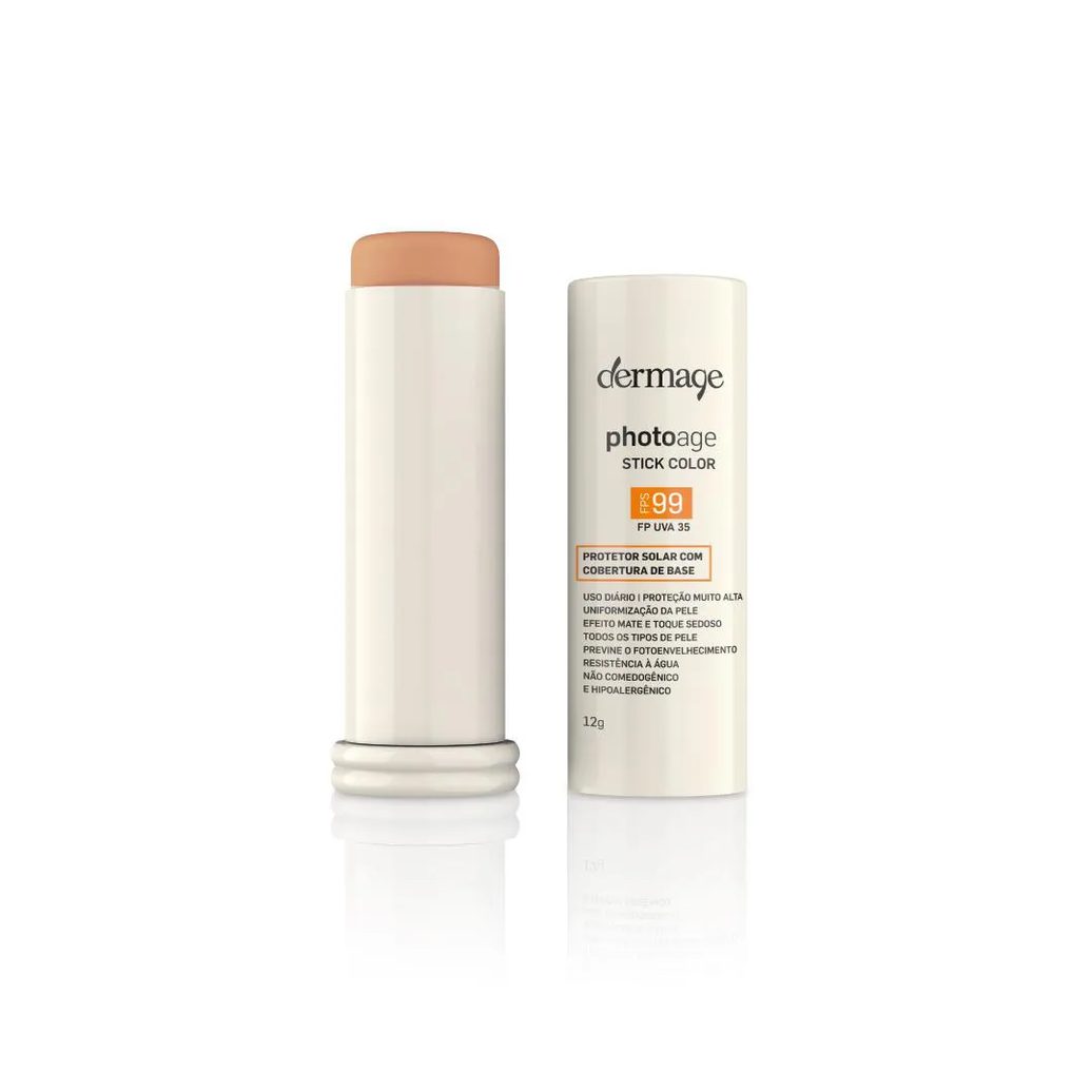 Protetor Solar Facial em Bastão Dermage Photoage Color FPS 99 Nude 12g