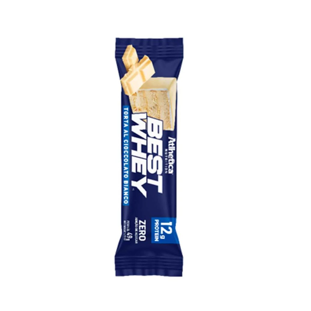 Barra de Proteína Best Whey Atlhetica Nutrition Torta Cioccolato Bianco 49g