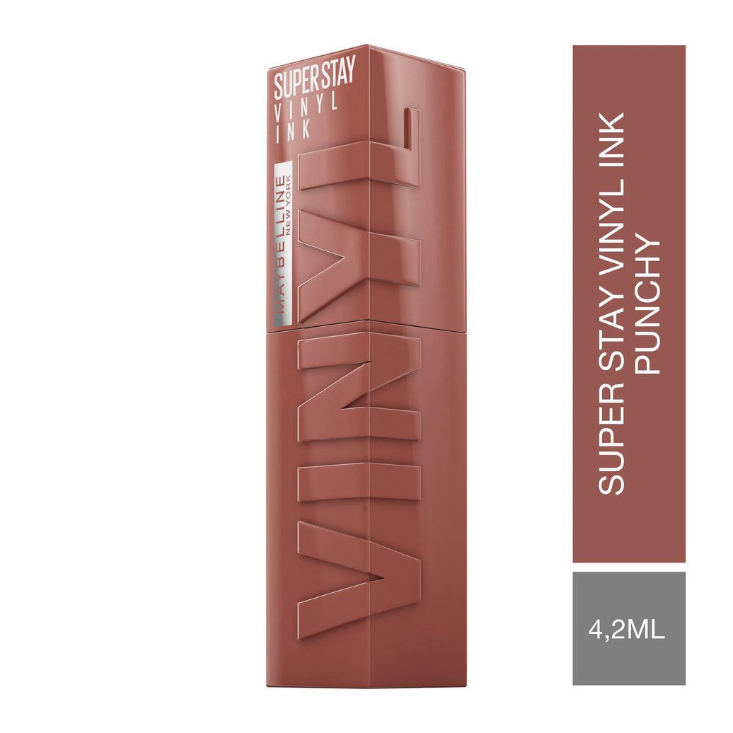 Batom Líquido Maybelline Superstay Vinyl Ink Efeito Espelhado 4,2ml - Punchy