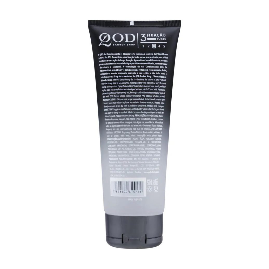 Gel Condicionante Capilar QBS 3 Fixação Forte 200g