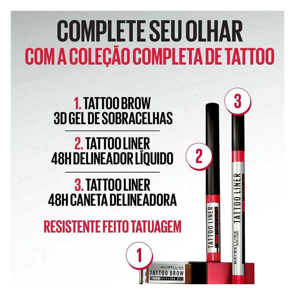 Caneta Delineadora Maybelline Tattoo Liner 1g