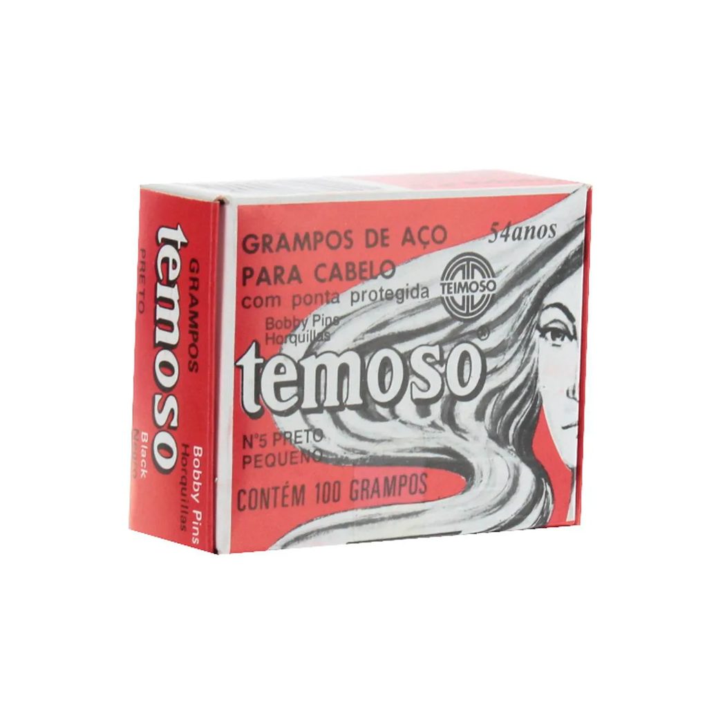 Grampo de Cabelo Temoso Preto N5 - 100 unidades
