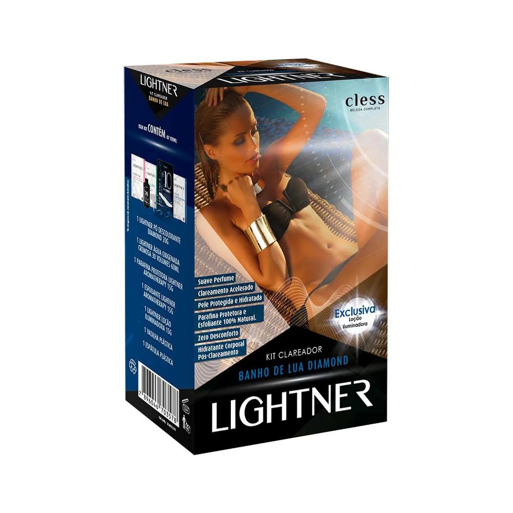 Kit Clareador de Pelos Banho de Lua Diamond Lightner com 7 itens