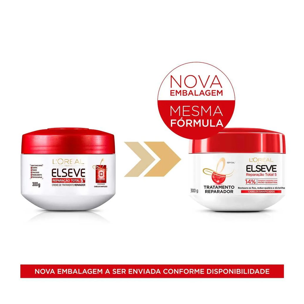 Kit L'Oréal Paris Elseve Cronograma Capilar - Creme de Tratamento Óleo Extraordinário Nutrição Intensa + Preenchedor Hidra Hialurônico + Reparação Total 5