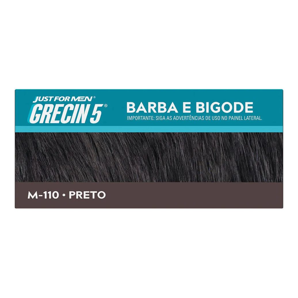 Tonalizante Grecin 5 Just For Men Color Gel Barba e Bigode - Preto