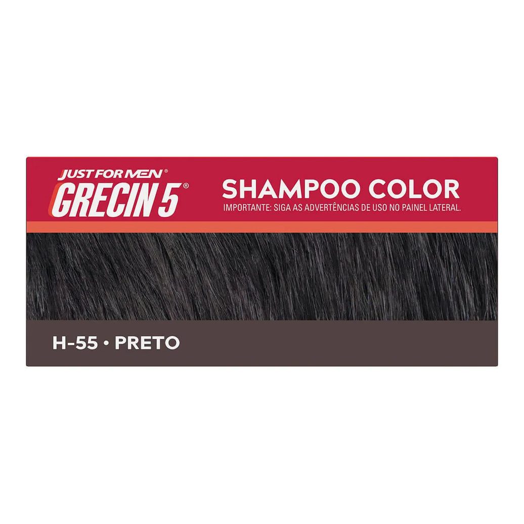 Shampoo Tonalizante Grecin Masculino - Preto