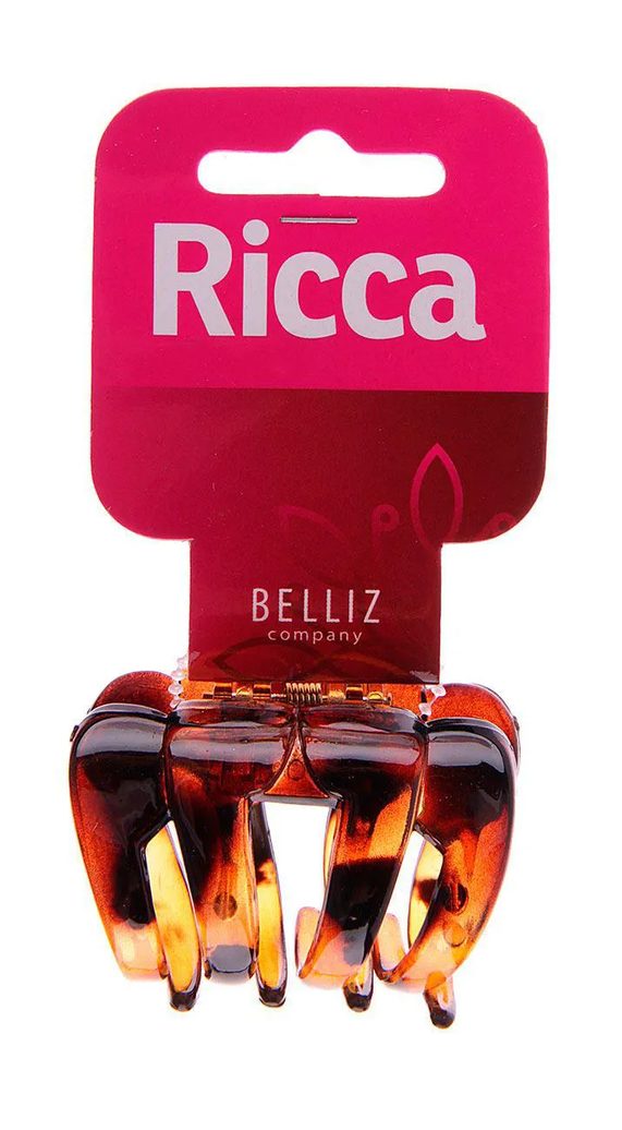 Piranha Prendedor de Cabelo Ricca Concha Média com 1 unidade