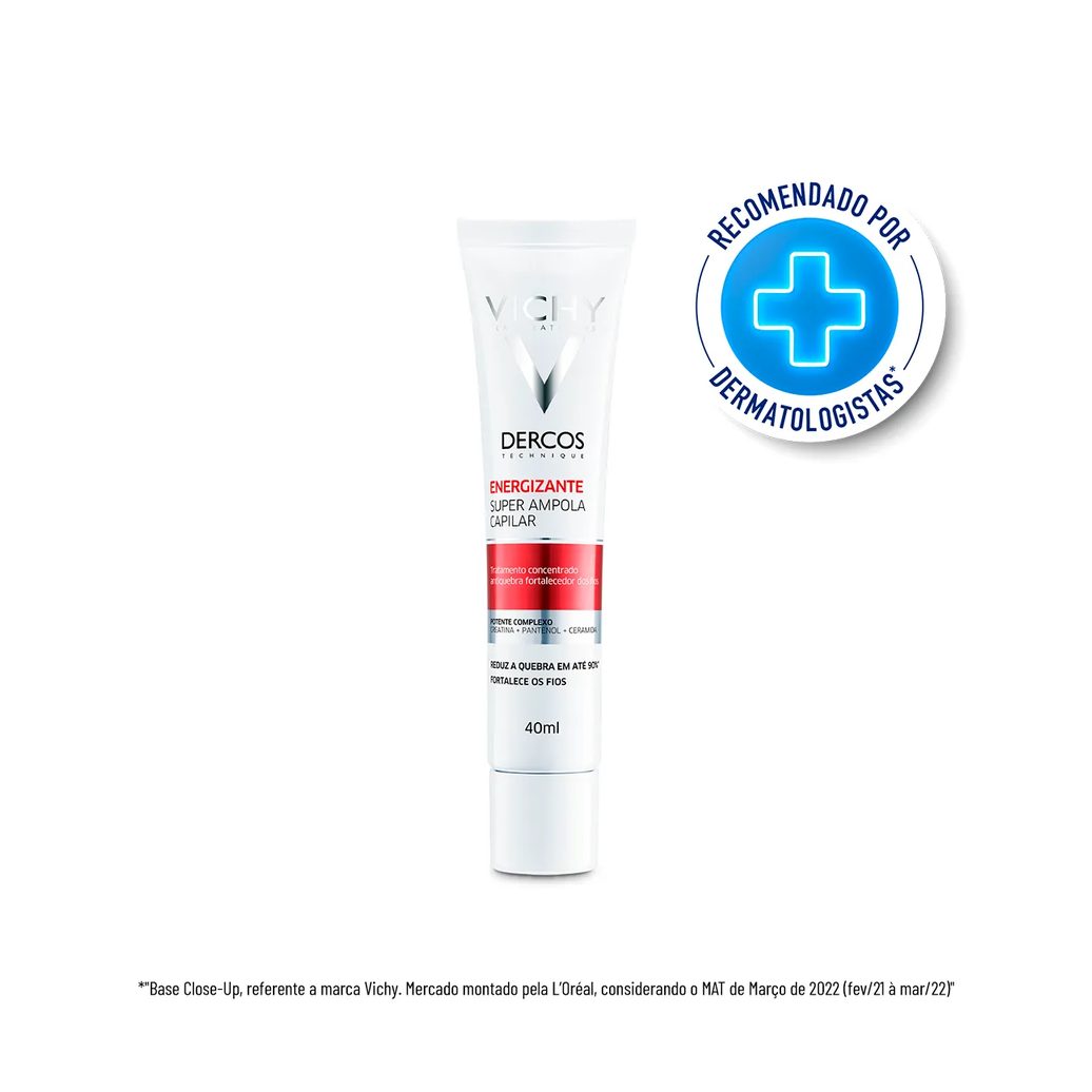 Ampola Capilar Vichy Dercos Energizante Tratamento Antiquebra Tratamento Concentrado Antiquebra Capilar 40ml