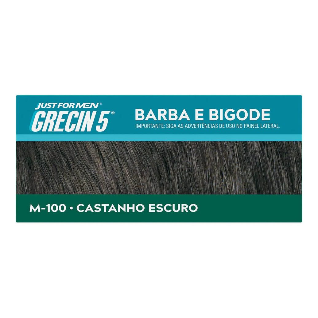 Tonalizante Grecin 5 Just For Men Color Gel Barba e Bigode - Castanho Escuro