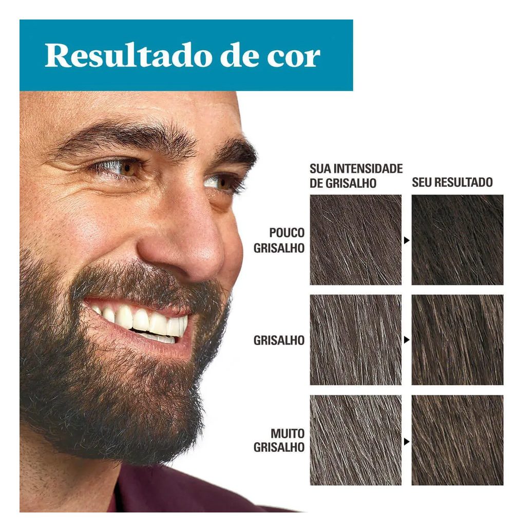 Tonalizante Grecin 5 Just For Men Color Gel Barba e Bigode - Castanho Escuro
