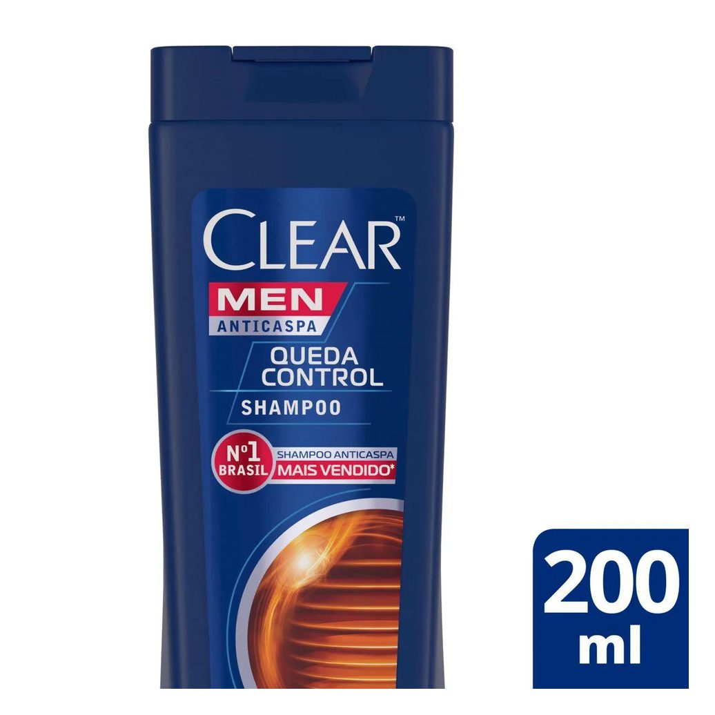 Shampoo Anticaspa Clear Men Queda Control 200ml