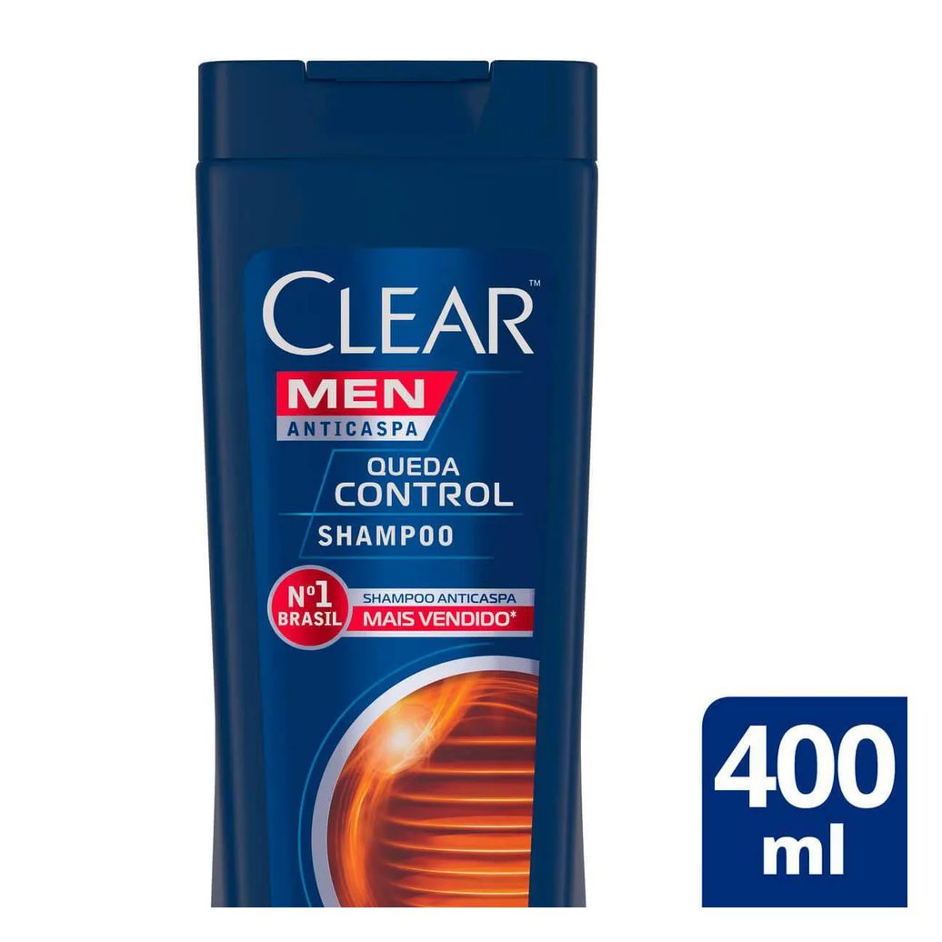 Shampoo Anticaspa Clear Men Queda Control 400ml