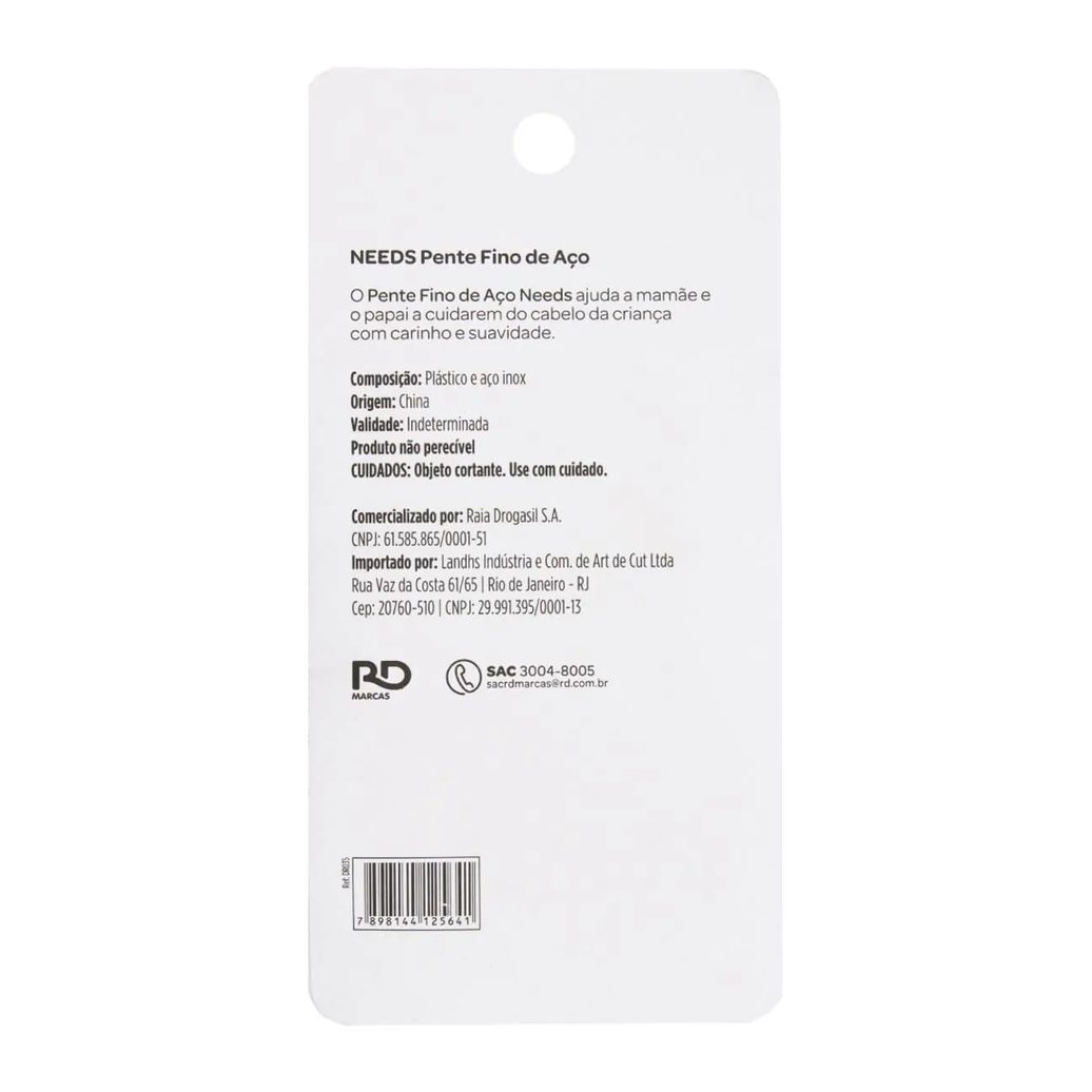 Pente de Cabelo Fino Infantil Needs 1 Unidade