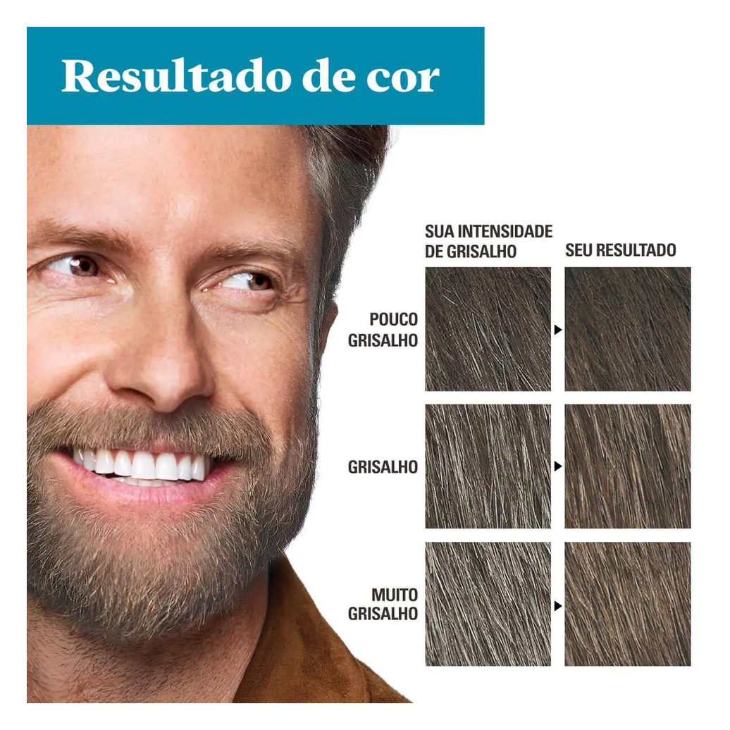 Tonalizante Grecin 5 Just For Men Color Gel Barba e Bigode - Castanho Claro
