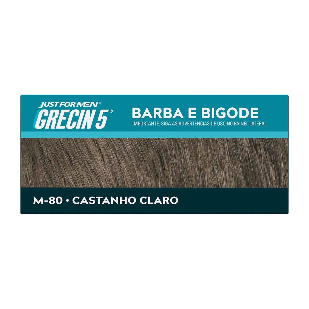 Tonalizante Grecin 5 Just For Men Color Gel Barba e Bigode - Castanho Claro