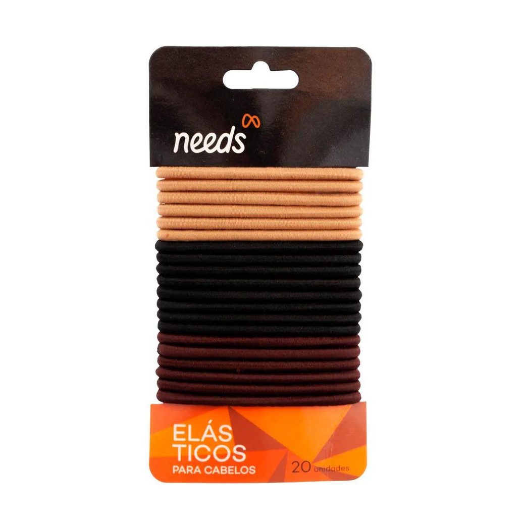 Elástico de Cabelo Nylon Needs Sortidos 20 Unidades
