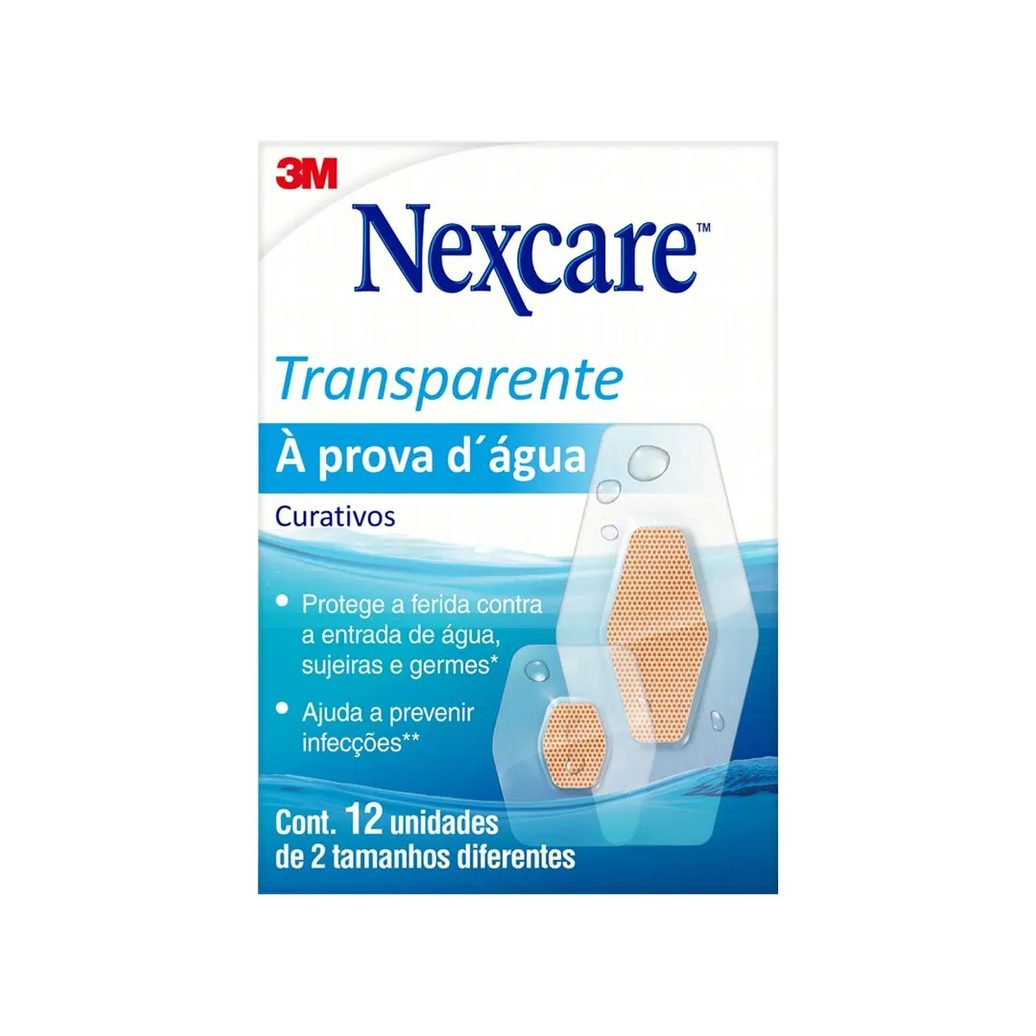 Curativo 3m Nexcare Com 12 Curativos Sortidos Transparentes