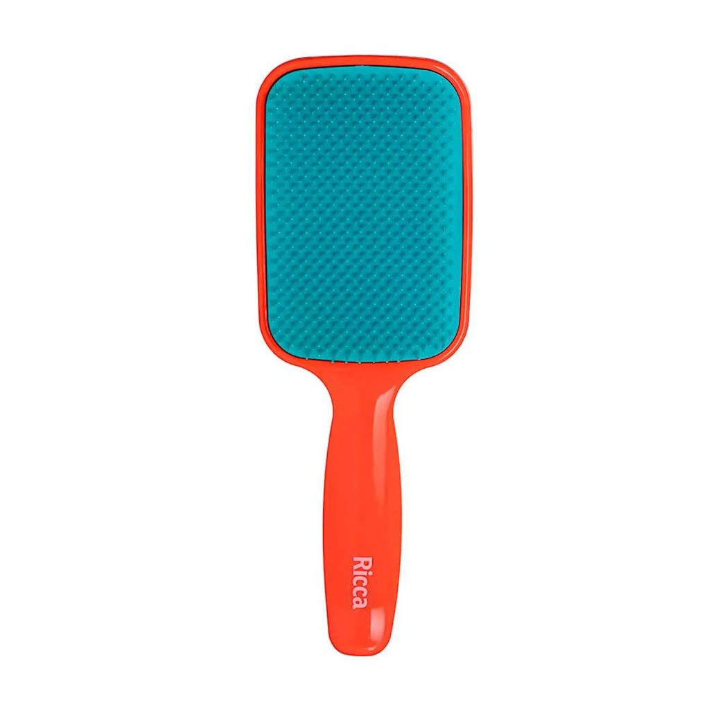 Escova de Cabelo Ricca Raquete Flex Vermelho - 1 unidade