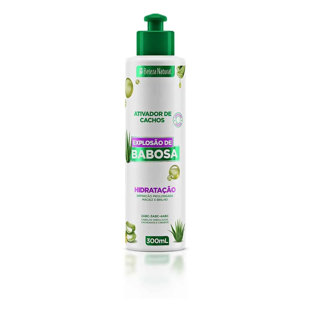 Creme Ativador de Cachos Beleza Natural Explosão de Babosa 300ml