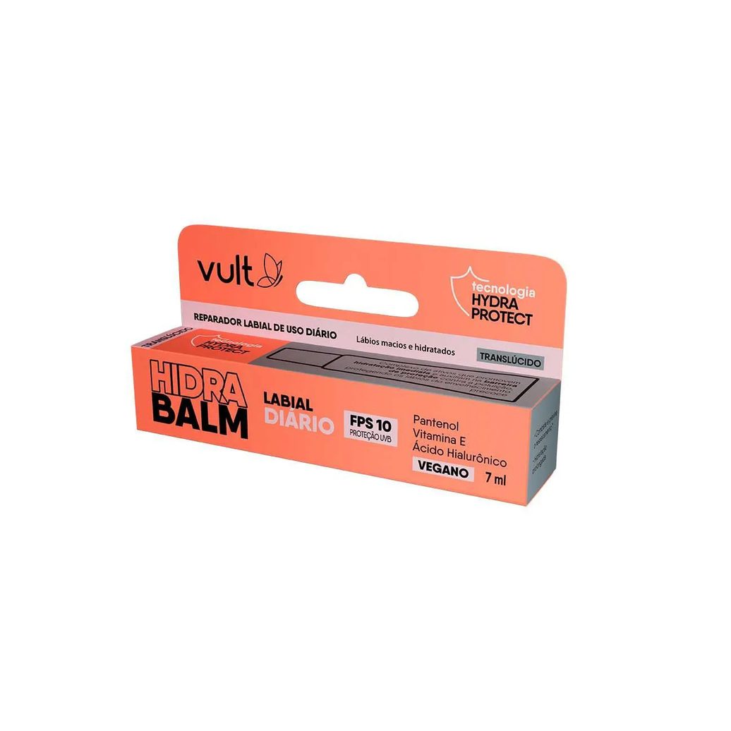 Reparador Labial Vult Hidra Balm Labial Diário FPS 10 Translúcido 7ml