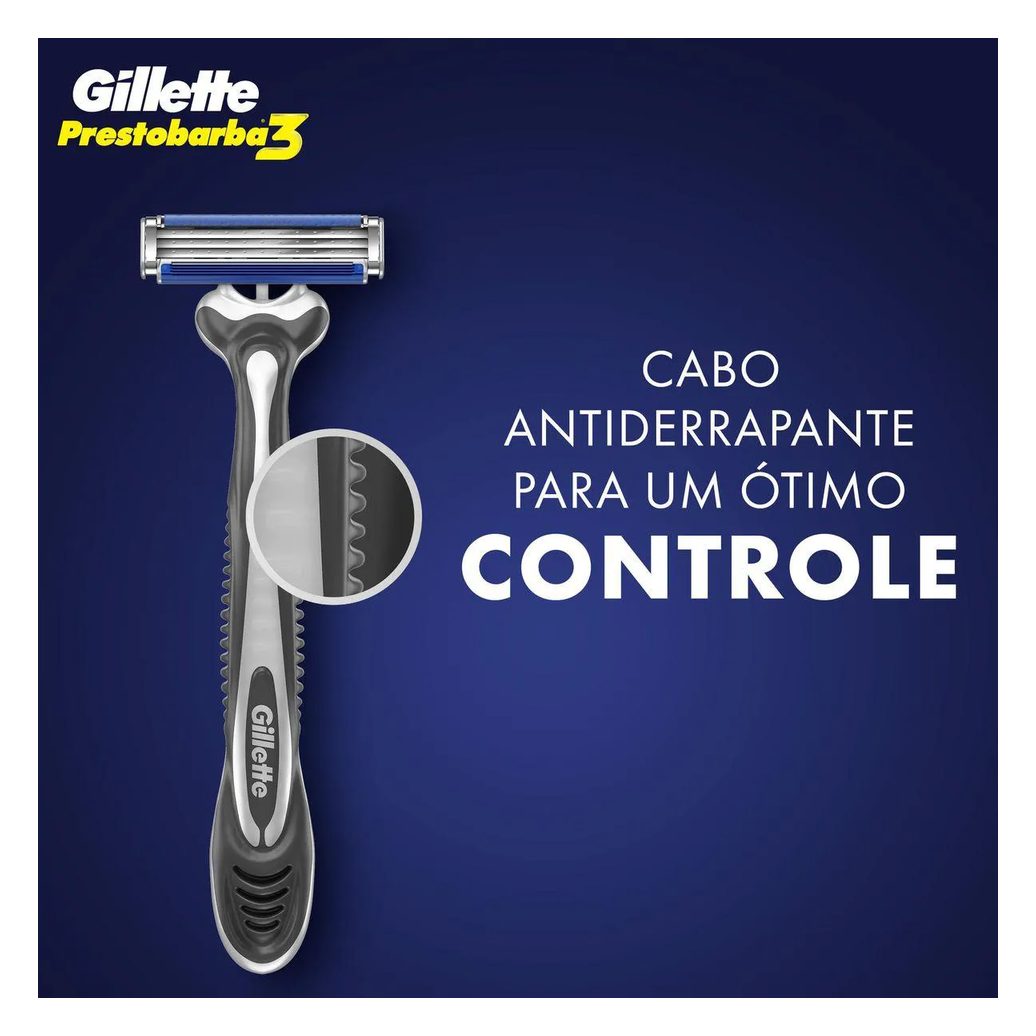 Barbeador Gillette Prestobarba 3 Comfortgel 2 unidades
