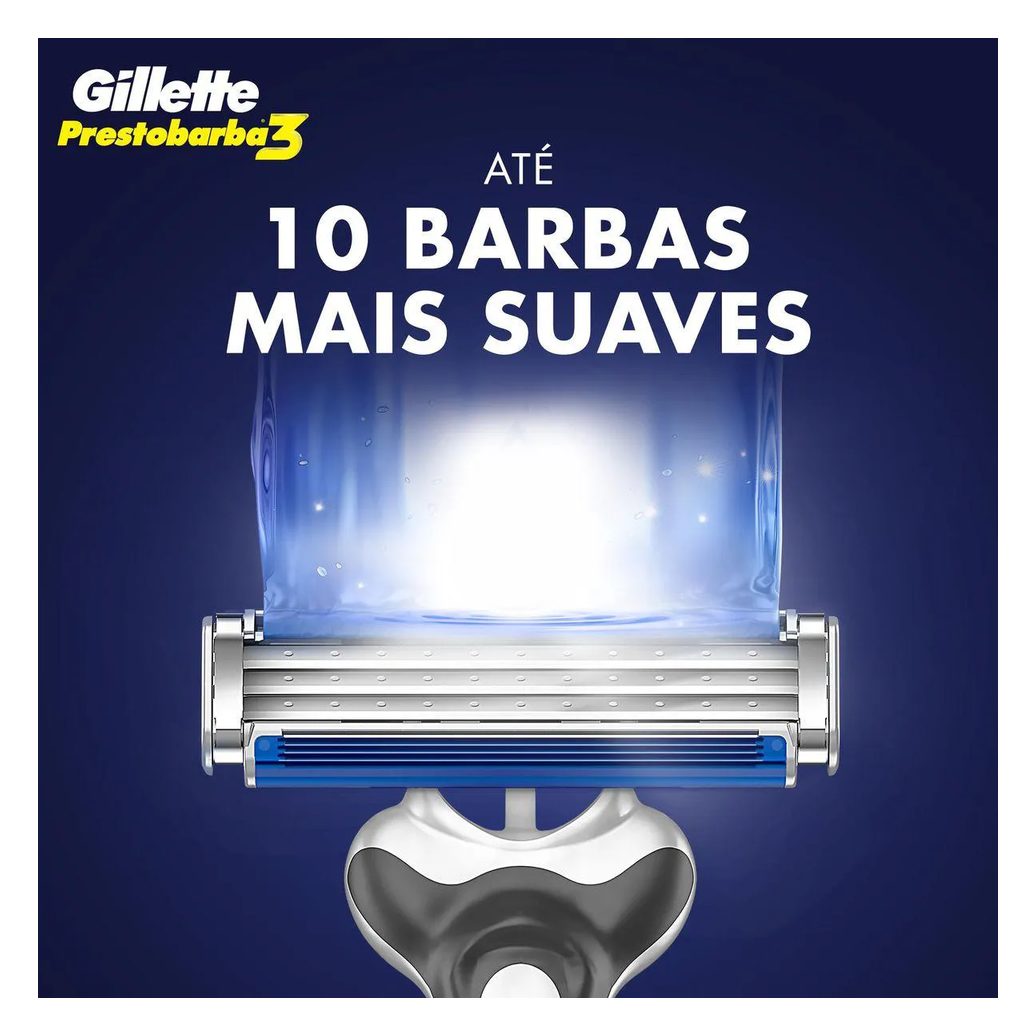 Barbeador Gillette Prestobarba 3 Comfortgel 2 unidades