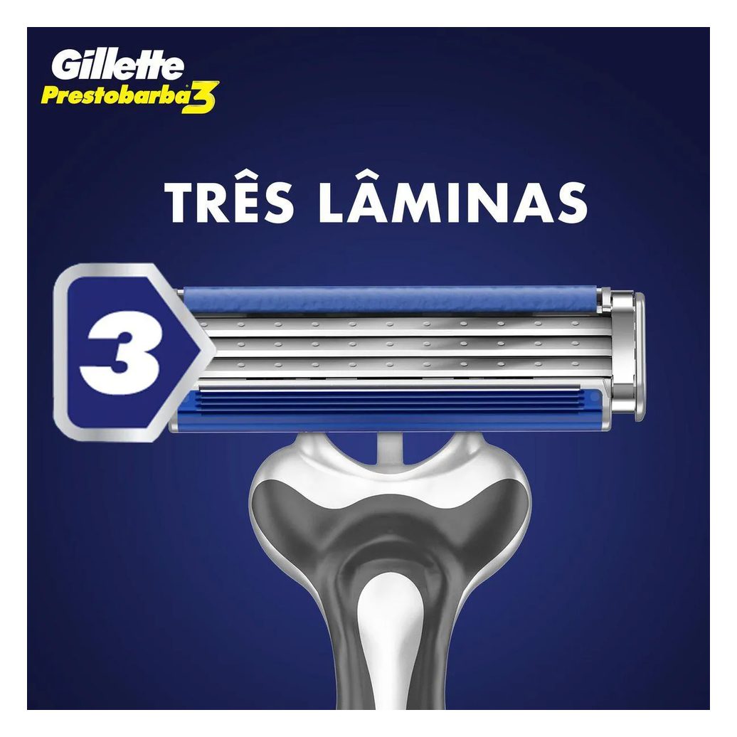 Barbeador Gillette Prestobarba 3 Comfortgel 2 unidades