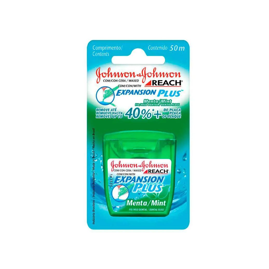 Fio Dental Johnson's Reach Essencial Sabor Menta 50 metros