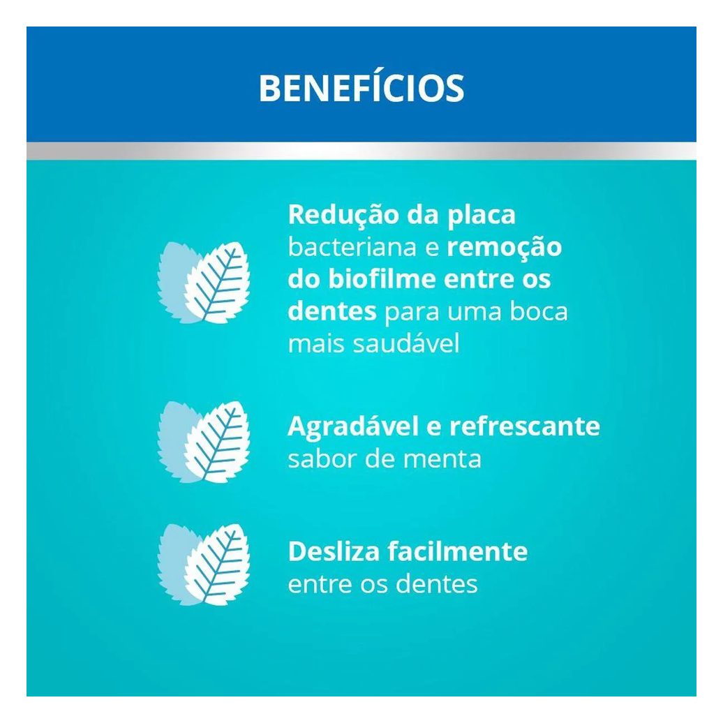 Kit Fio Dental Johnson's Reach Essencial Sabor Menta 3 unidades de 100 metros cada