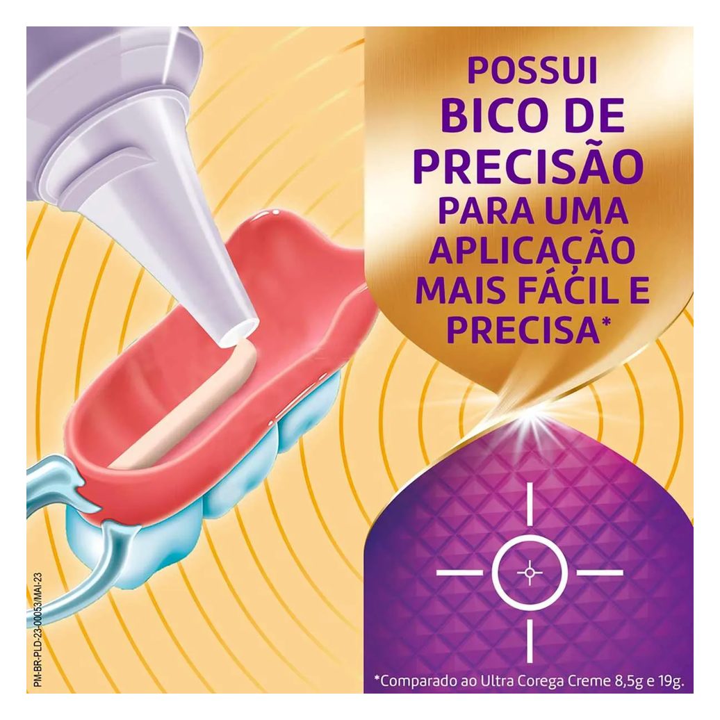 Creme Fixador de Dentadura Ultra Corega Max Fixação + Bloqueio Sem Sabor 40g