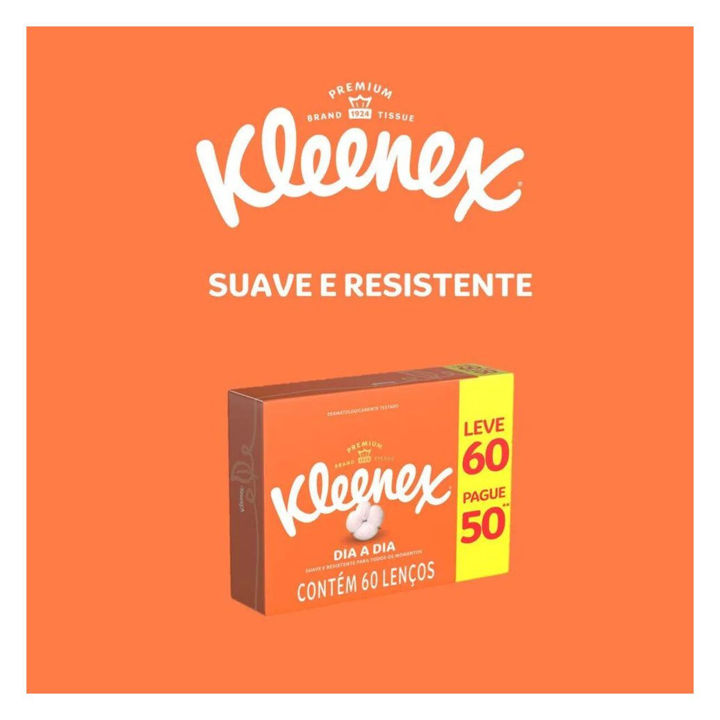 Lenço de Papel Kleenex Dia a Dia 60 unidades