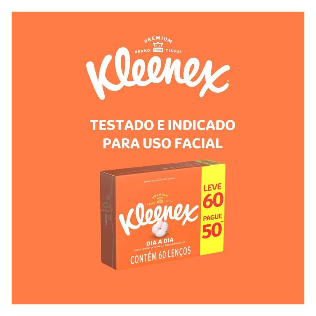 Lenço de Papel Kleenex Dia a Dia 60 unidades