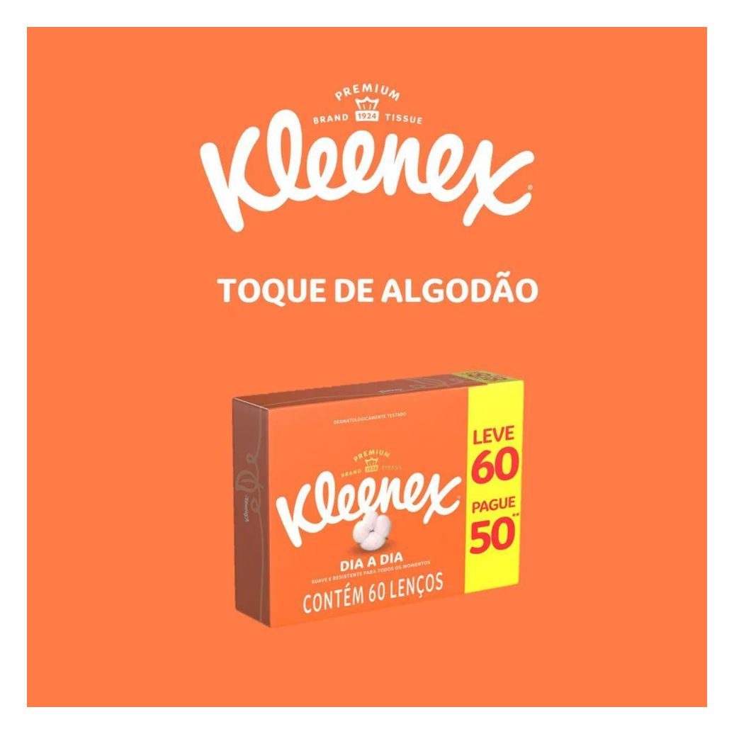 Lenço de Papel Kleenex Dia a Dia 60 unidades