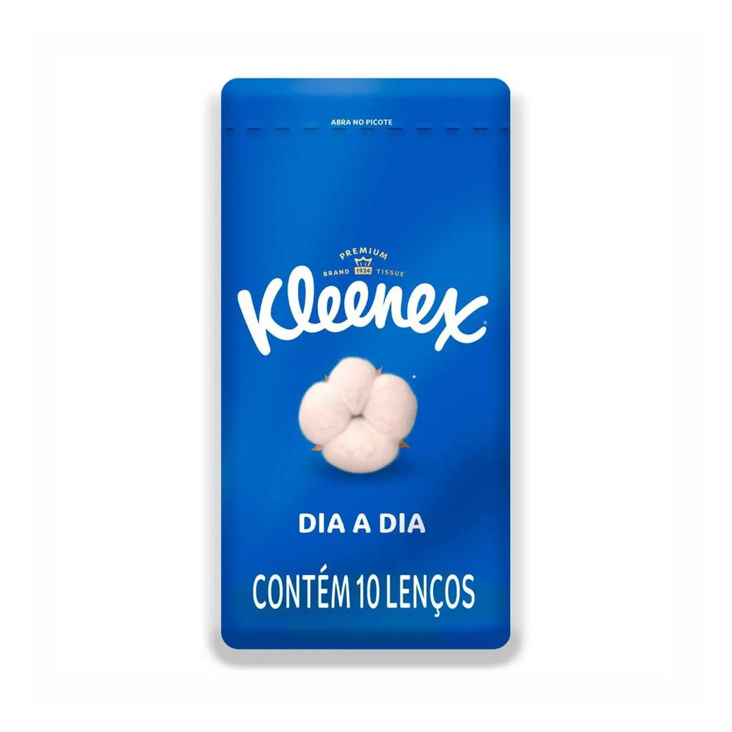 Lenço de Papel de Bolso Kleenex Dia a Dia com 10 unidades