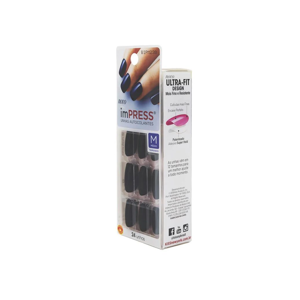 Unhas Autocolantes Impress All Fired Up Média com 24 unidades