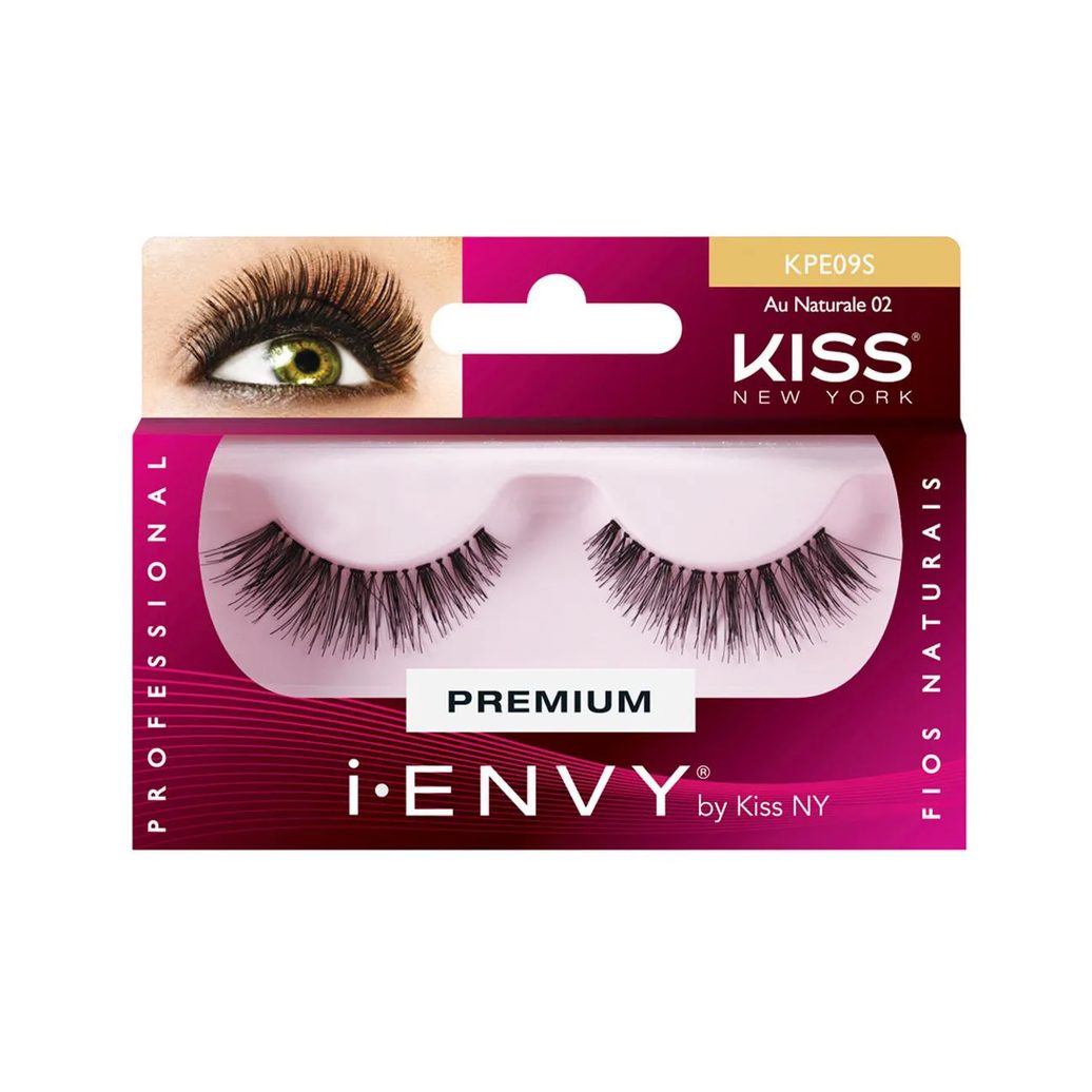 Cílios Postiços Kiss NY I-Envy Au Naturale 02 com 1 par
