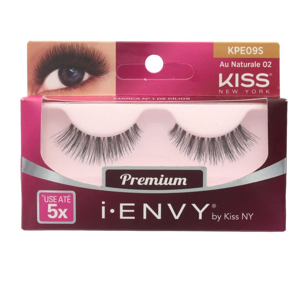 Cílios Postiços Kiss NY I-Envy Au Naturale 02 com 1 par