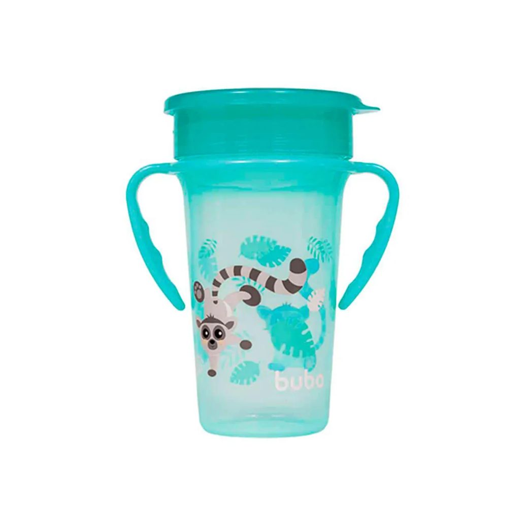Copo de Treinamento Buba 360° com Alça Lemori Azul 300ml - 1 unidade