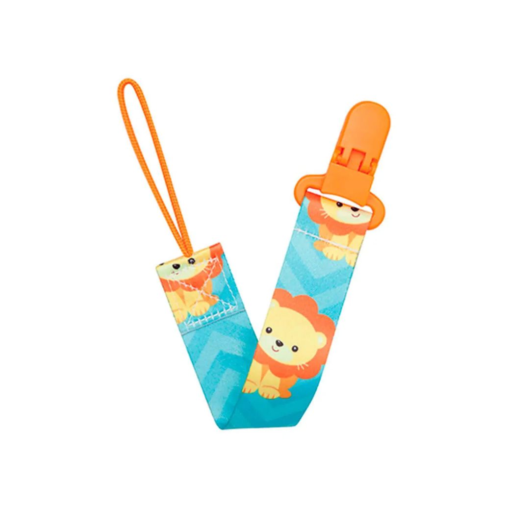Prendedor de Chupeta Buba Baby Animal Fun Leão com 1 unidade