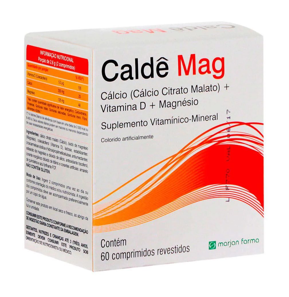 Cálcio + Vitamina D + Magnésio Caldê Mag 60 comprimidos