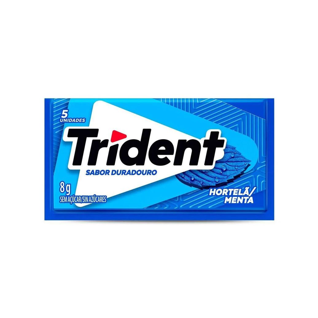 Goma de Mascar Trident Hortelã Sem Açúcar 8g