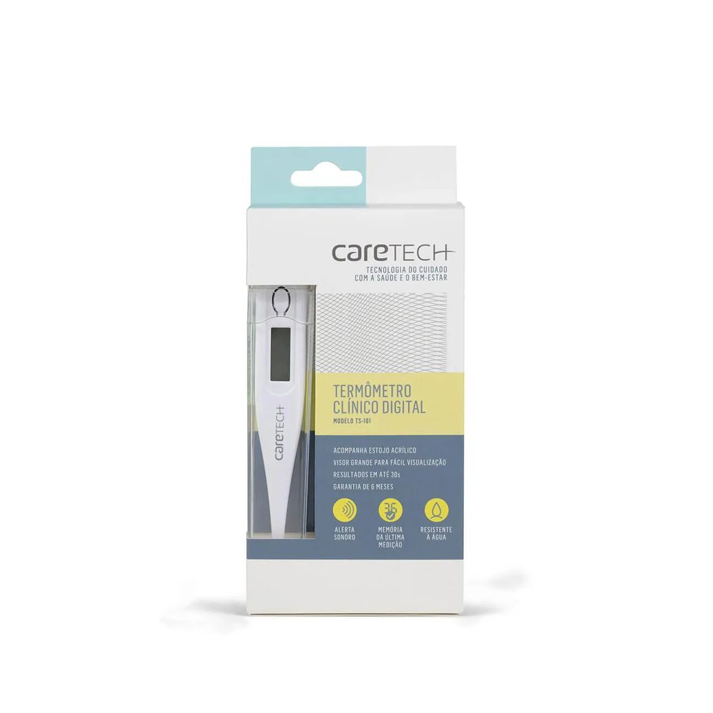 Termômetro Digital Caretech TS-101 Branco 1 Unidade
