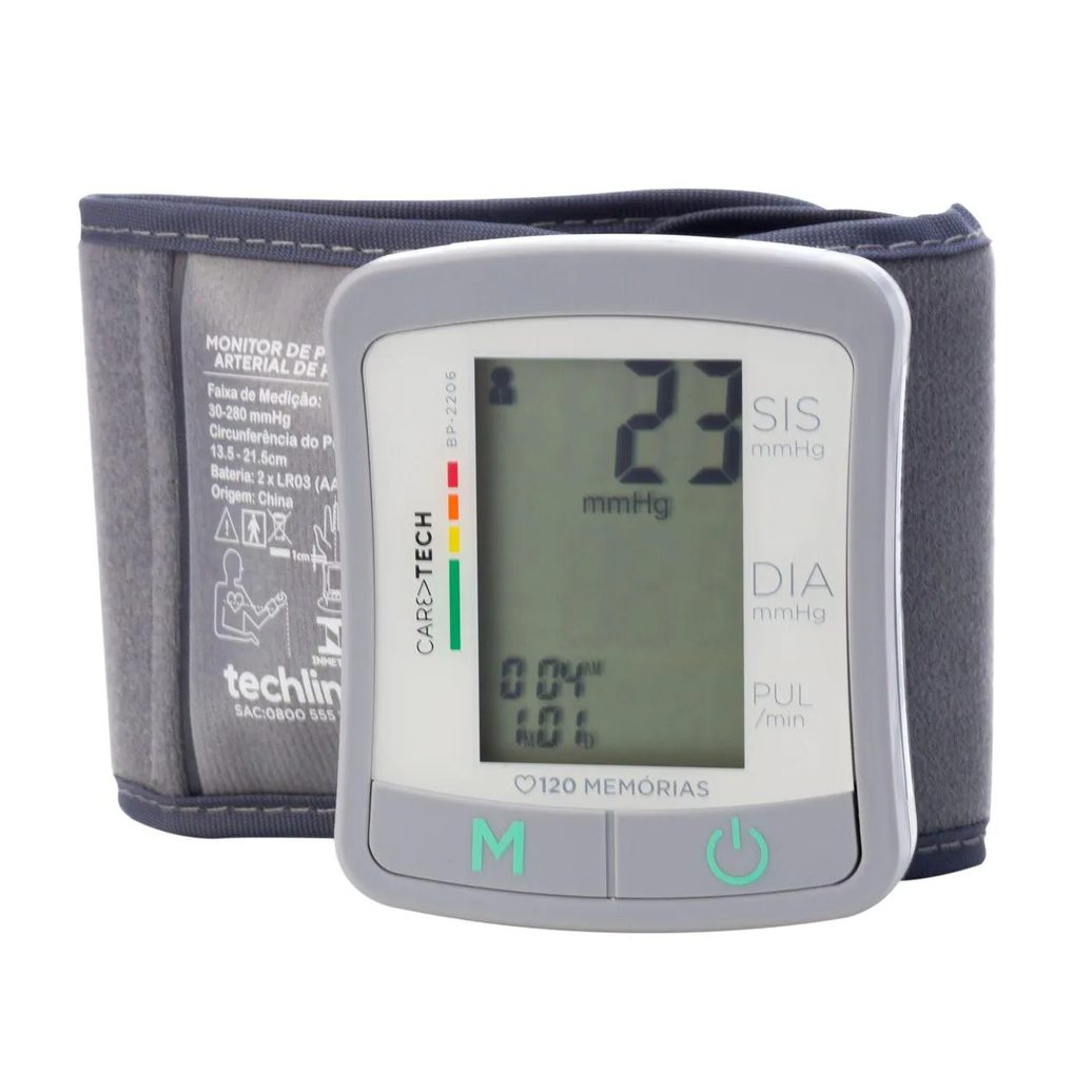 Monitor de Pressão Arterial de Pulso Caretech BP2206 1 Unidade
