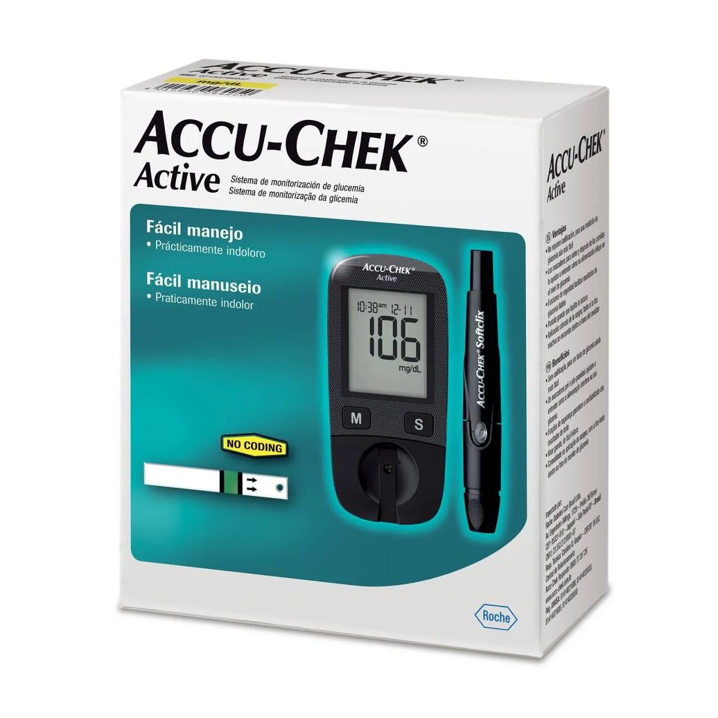 Medidor de Glicose Accu-Chek Active 10 tiras
