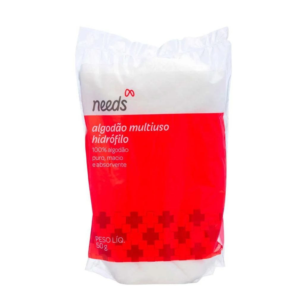 Algodão Hidrófilo Multiuso Needs 50g