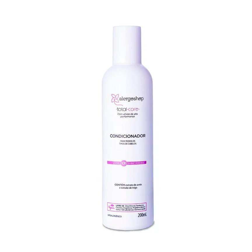 Condicionador Vegano Alergoshop Total Care Hipoalergênico Hidratante 200ml