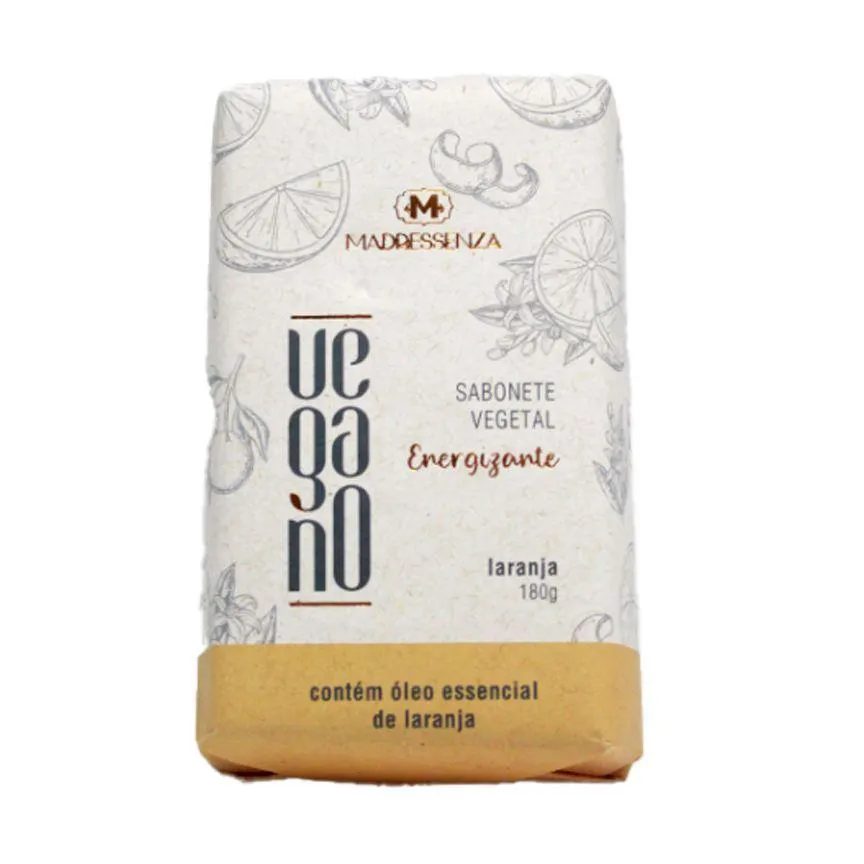 Sabonete em barra vegano laranja madressenza 180g