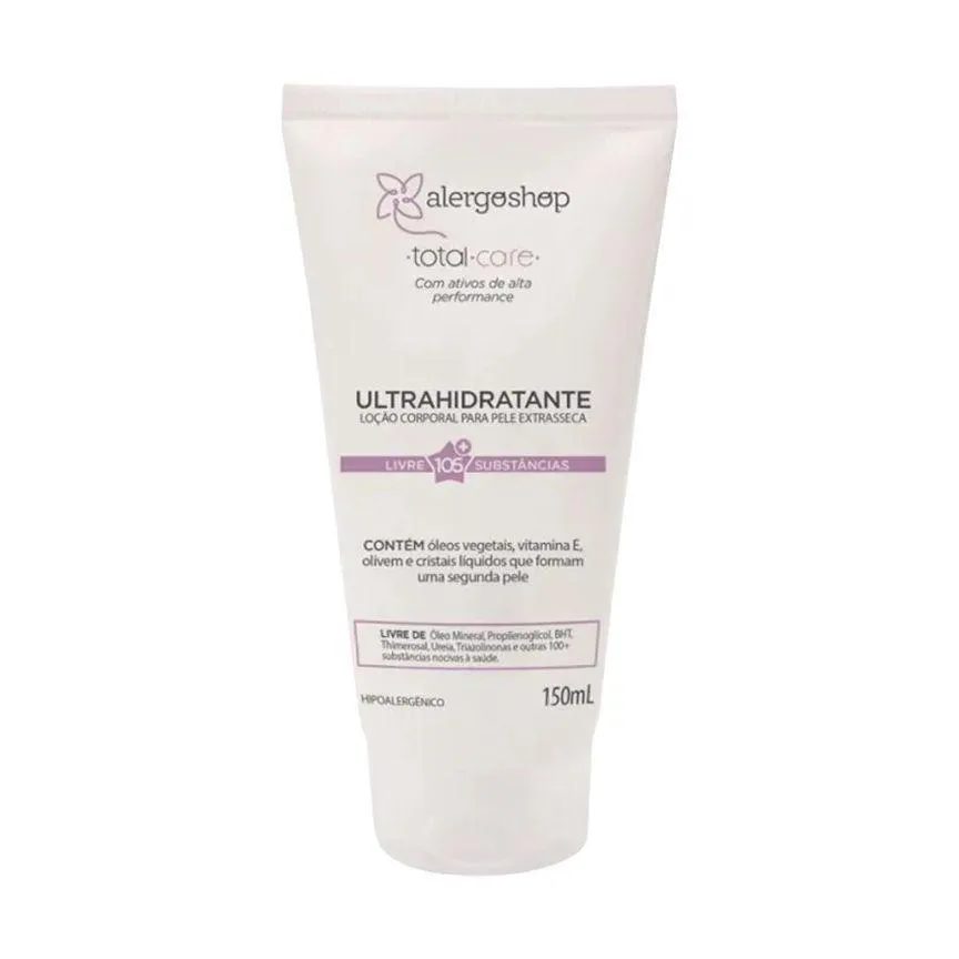 Loção Corporal Ultrahidratante Hipoalergênica Total Care Alergoshop 150ml